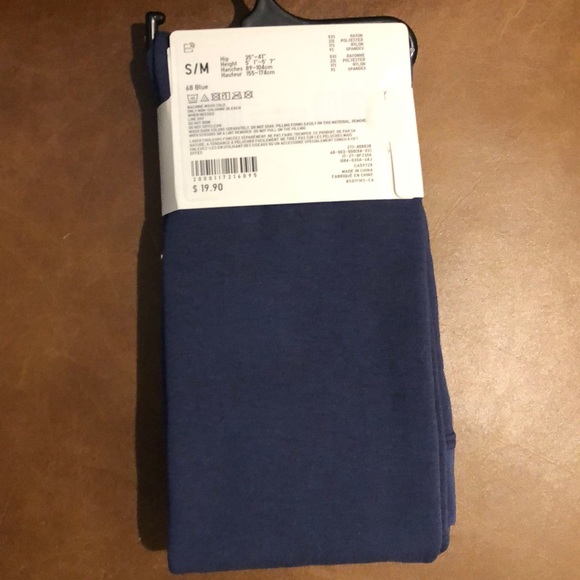NWT Uniqlo blue heattech pile lined leggings S - Picture 4 of 4
